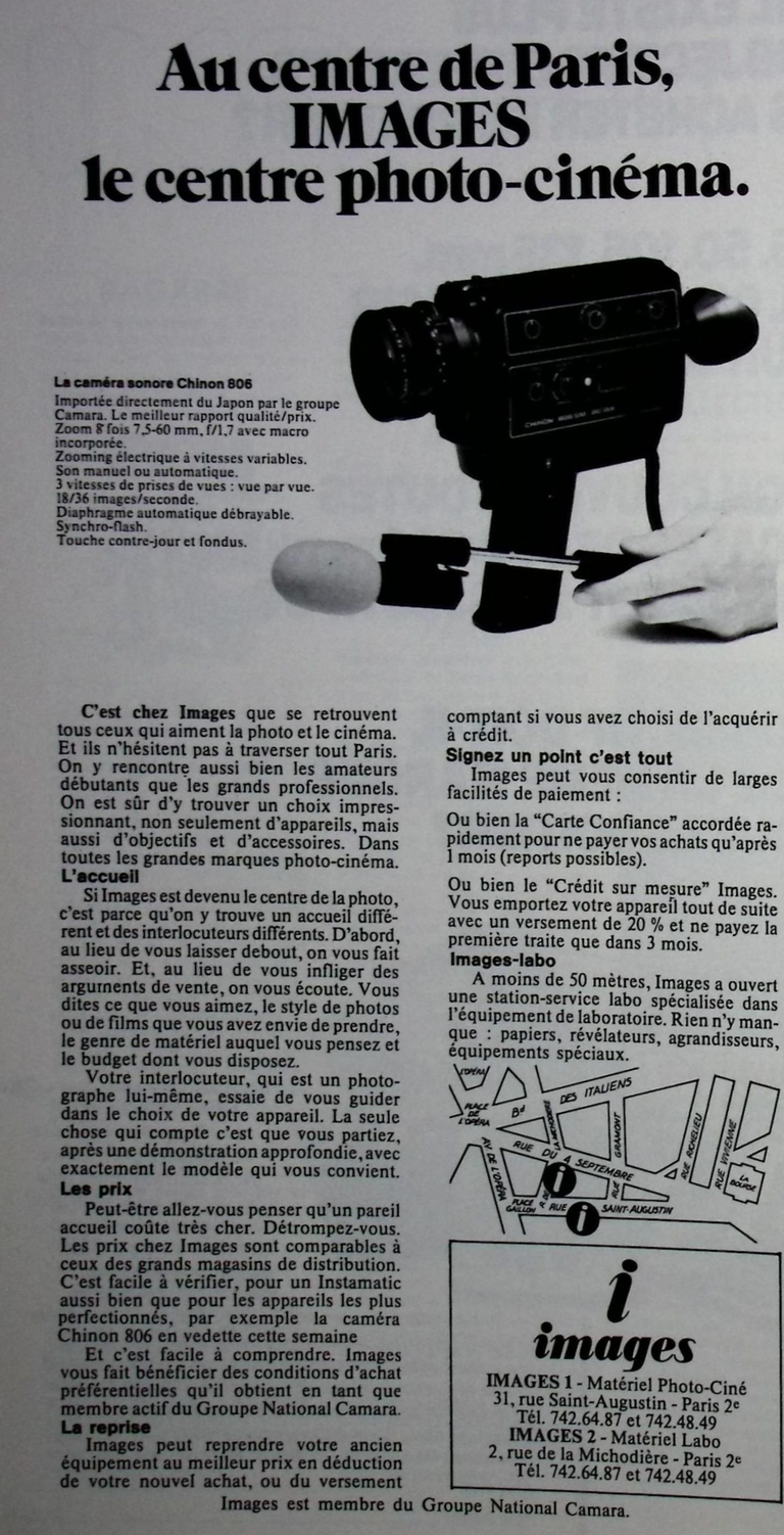 Chinon caméra 806 - Photo - juillet 1976