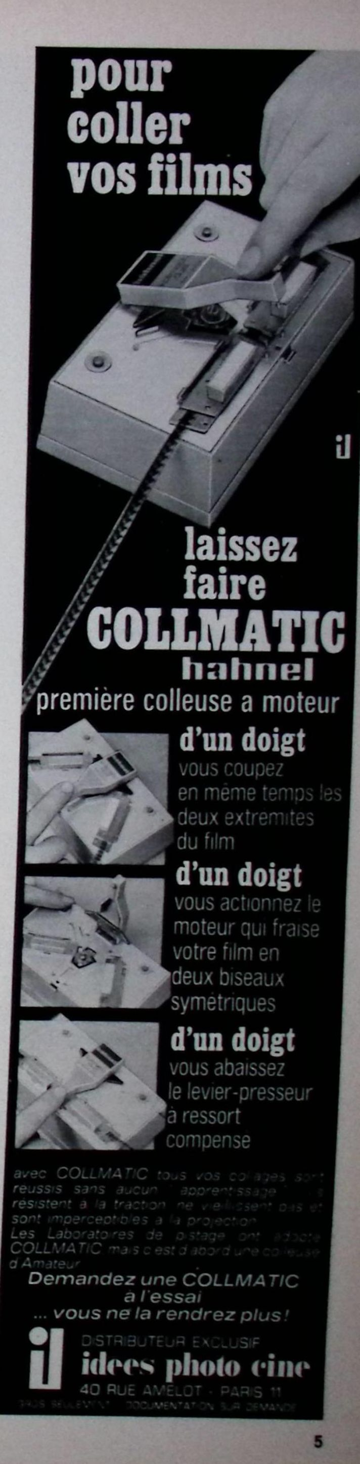 Hähnel colleuse Collmatic - Photo - avril 1970