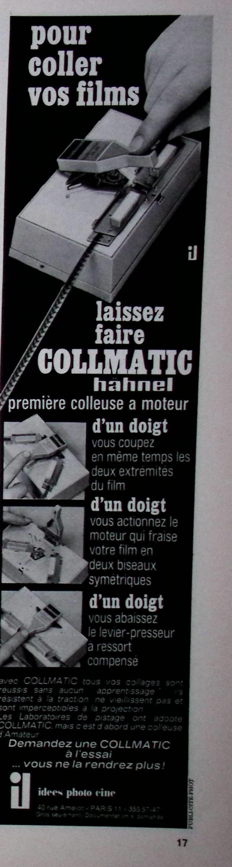 Hähnel colleuse Collmatic - Photo - janvier 1973