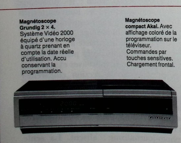 Grundig magnétoscope - Photo - octobre 1983