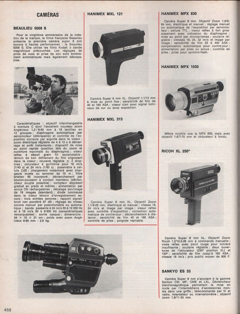 Article Beaulieu 5008 S - Photo Revue novembre 1974