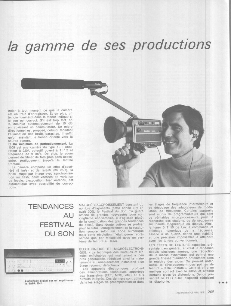 Article Beaulieu 1008 XL - Photo Cinéma - avril 1978 - 2