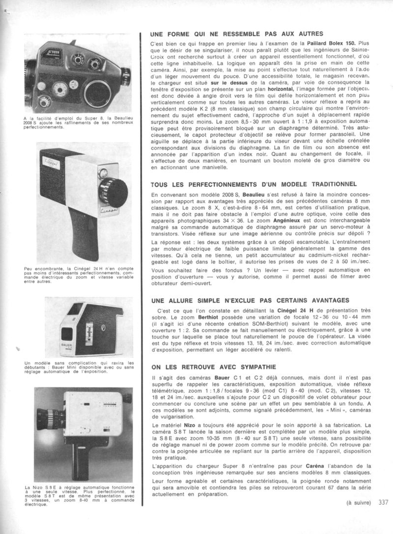 Article Beaulieu 2008 S Auto - Photo-Ciné - novembre 1966