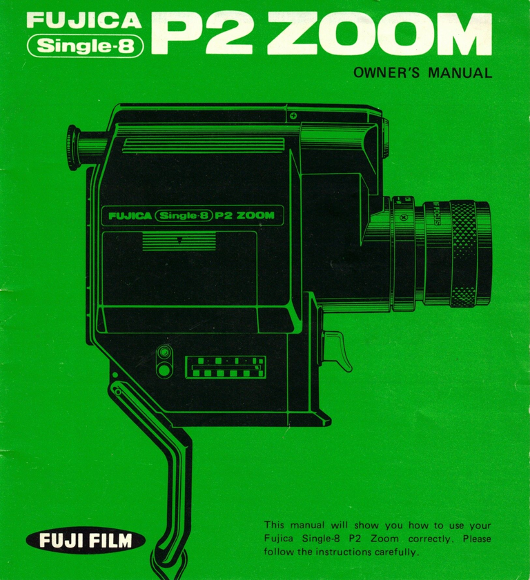 Fujica P2 Zoom - mode d'emploi anglais