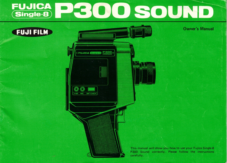 Fujica P300 Sound - mode d'emploi anglais