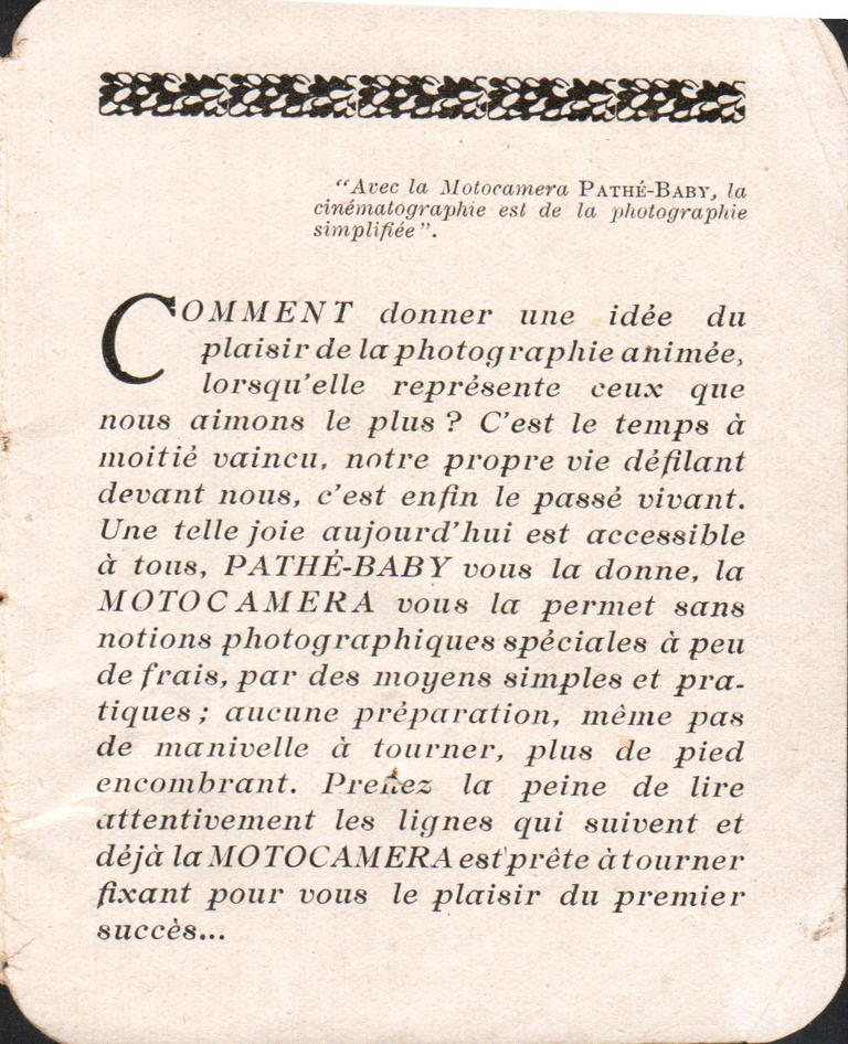 Motocaméra Notice