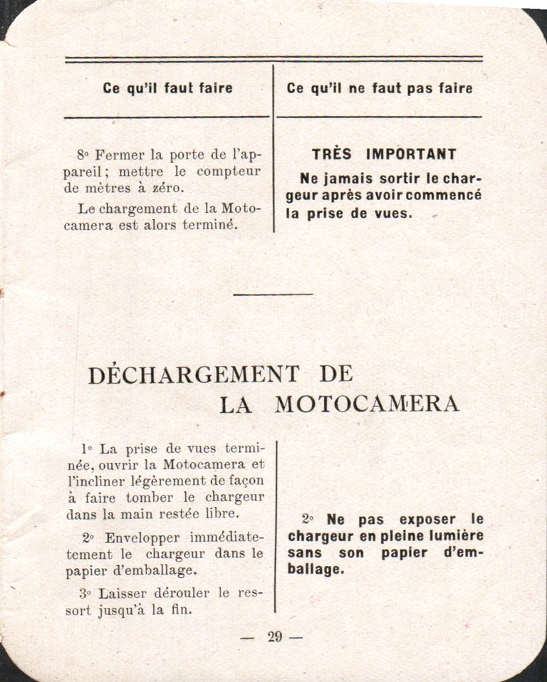 Motocaméra Notice