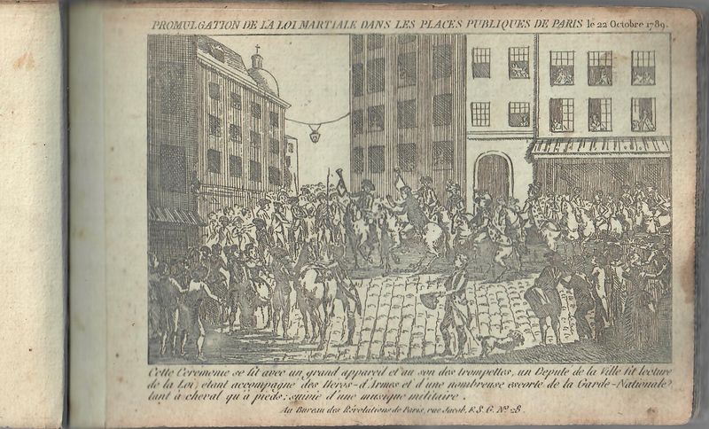 Promulgation de la loi martiale dans les places publiques de Paris le 22 Octobre 1789