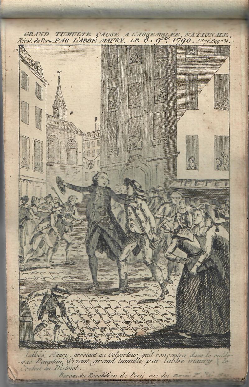 Grand tumulte causé à l’Assemblée Nationale par l’Abbé Maury le 8 9bre 1790