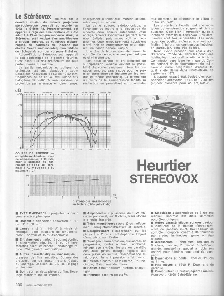 Article Stéréovox - juin 1978 - Photo-Cinéma page 1
