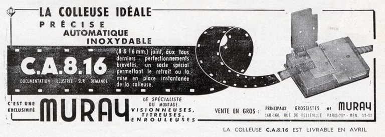 Publicité Colleuse CA 816 1957