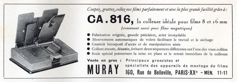 Publicité Colleuse CA 816 1960