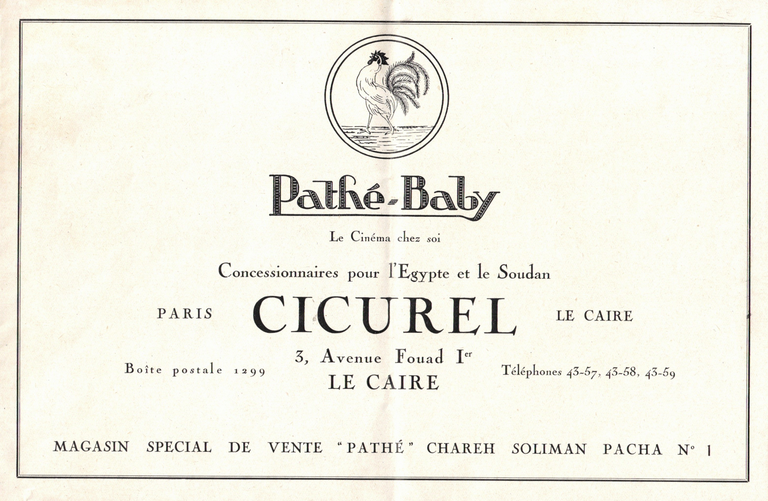 Pathé - Catalogue Pathé-Baby Cicurel