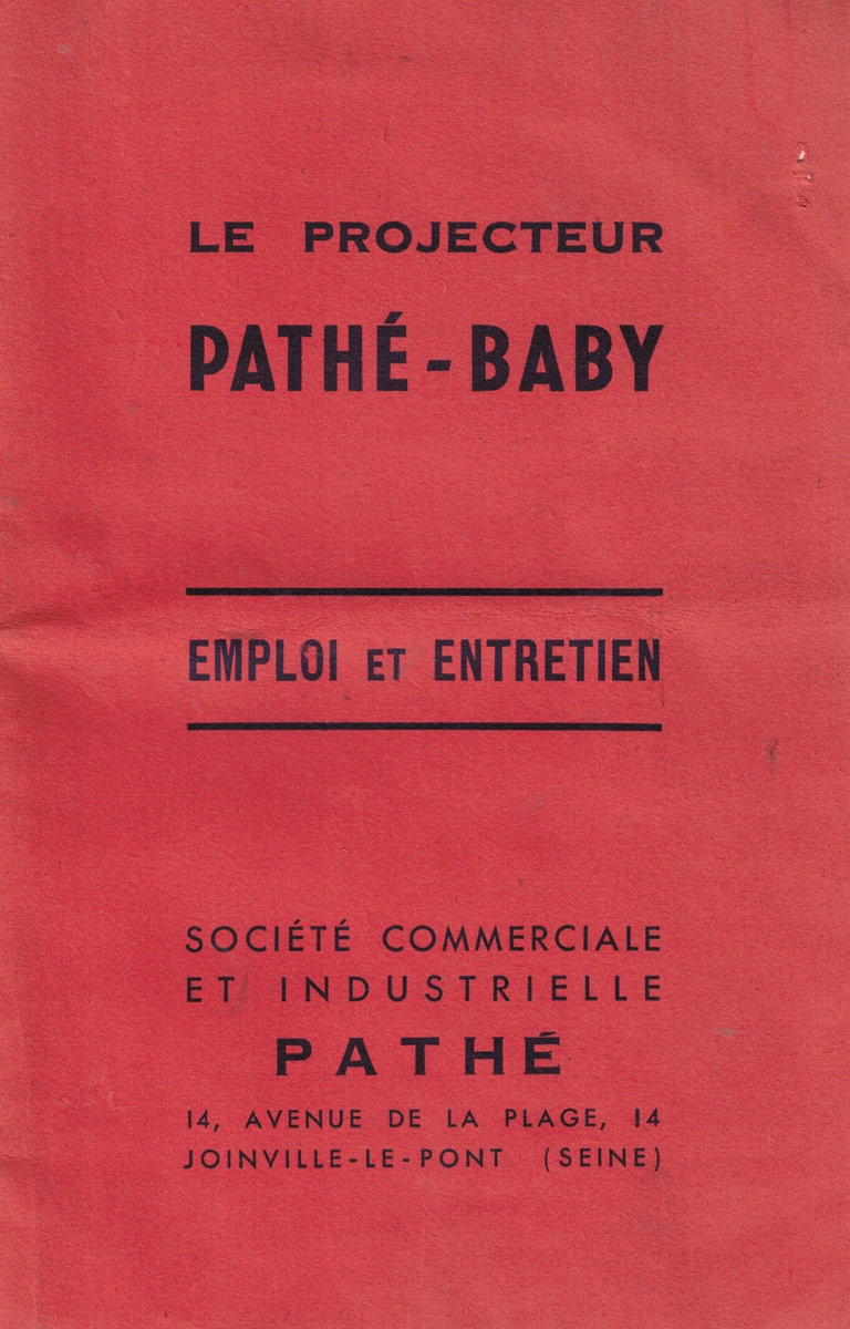 Notice Pathé-Baby 53 - couverture 1