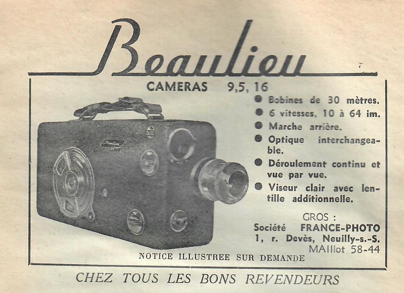 Beaulieu M 9,5 et M 16 - 1952
