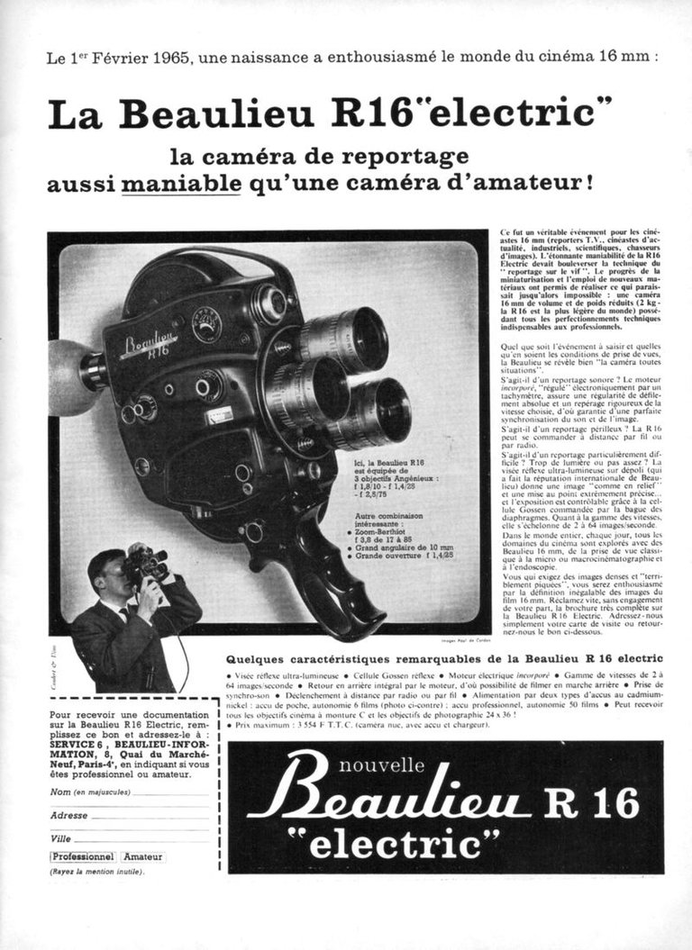 Beaulieu R16 electric - mai 1965 - Photo-Ciné