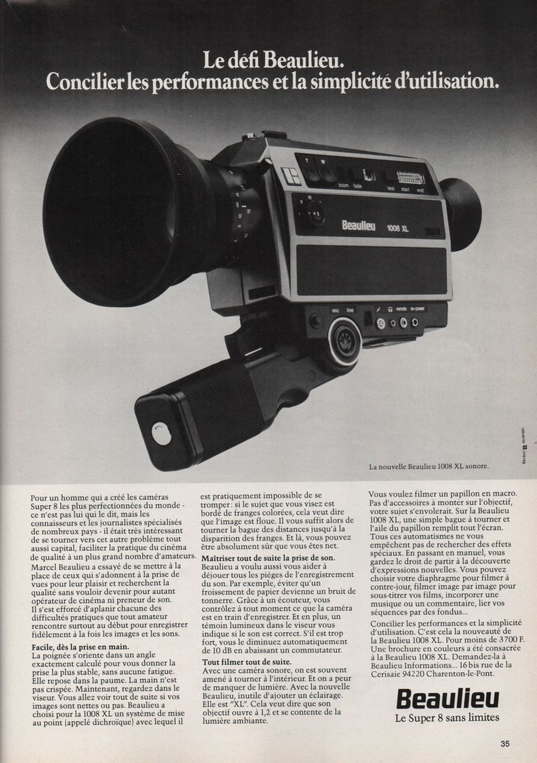 Beaulieu 1008-XL - mai 1978 - Nouveau Photo Cinema