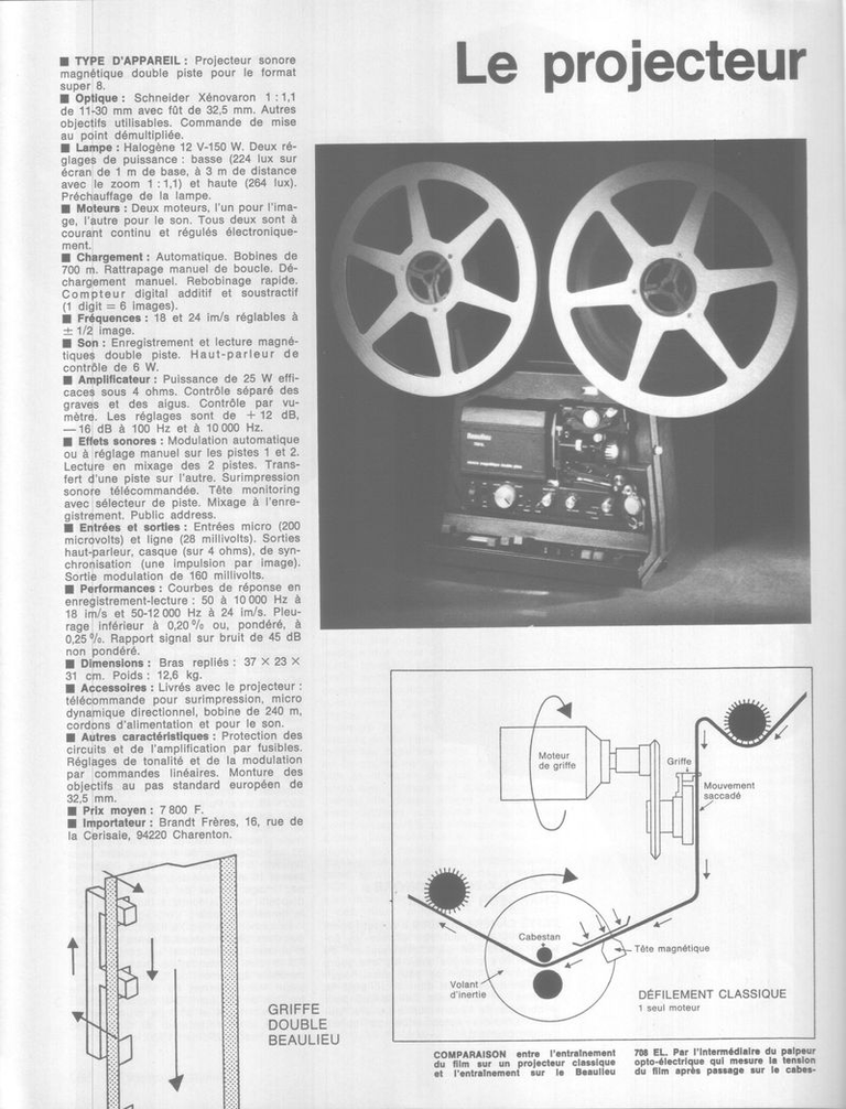 Projecteur Beaulieu 708 EL - décembre 1978 - Photo-Cinéma page 2