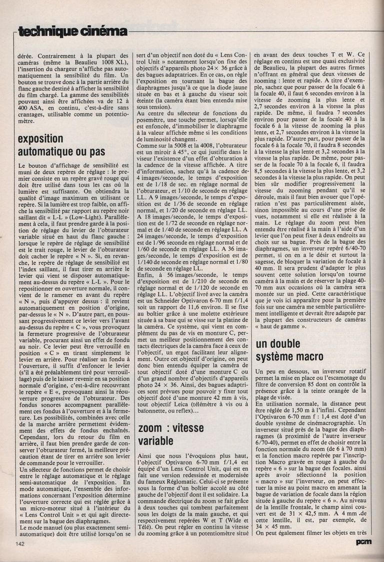 Beaulieu 6000 S - octobre 1979 - Nouveau Photo Cinéma page 3