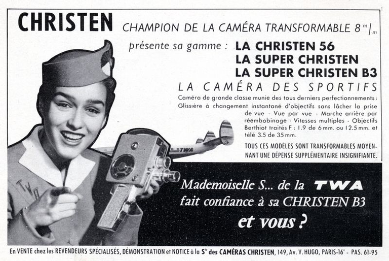 Christen - caméra Christen 56 8 mm, Super Christen 8 mm, Super Christen B3 8 mm - 1956