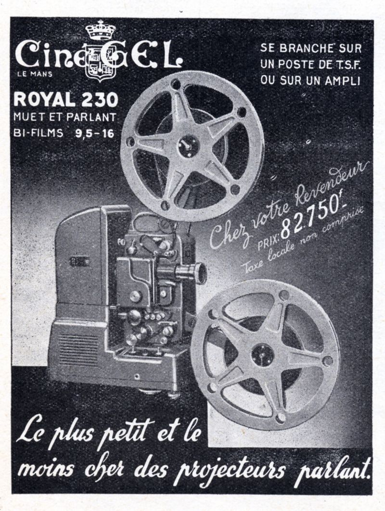 CinéGel - projecteur Royal 230 biformat 9,5 et 16 mm - 1951