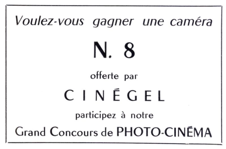 CinéGel - caméra Reinette N 8  - 1959