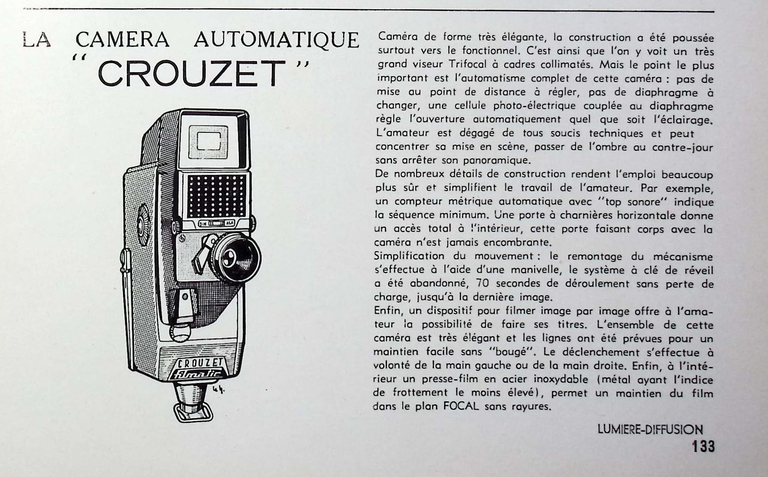Crouzet - Caméra 8 mm Automatique - mai juin 1960 - Caméra huit n°16