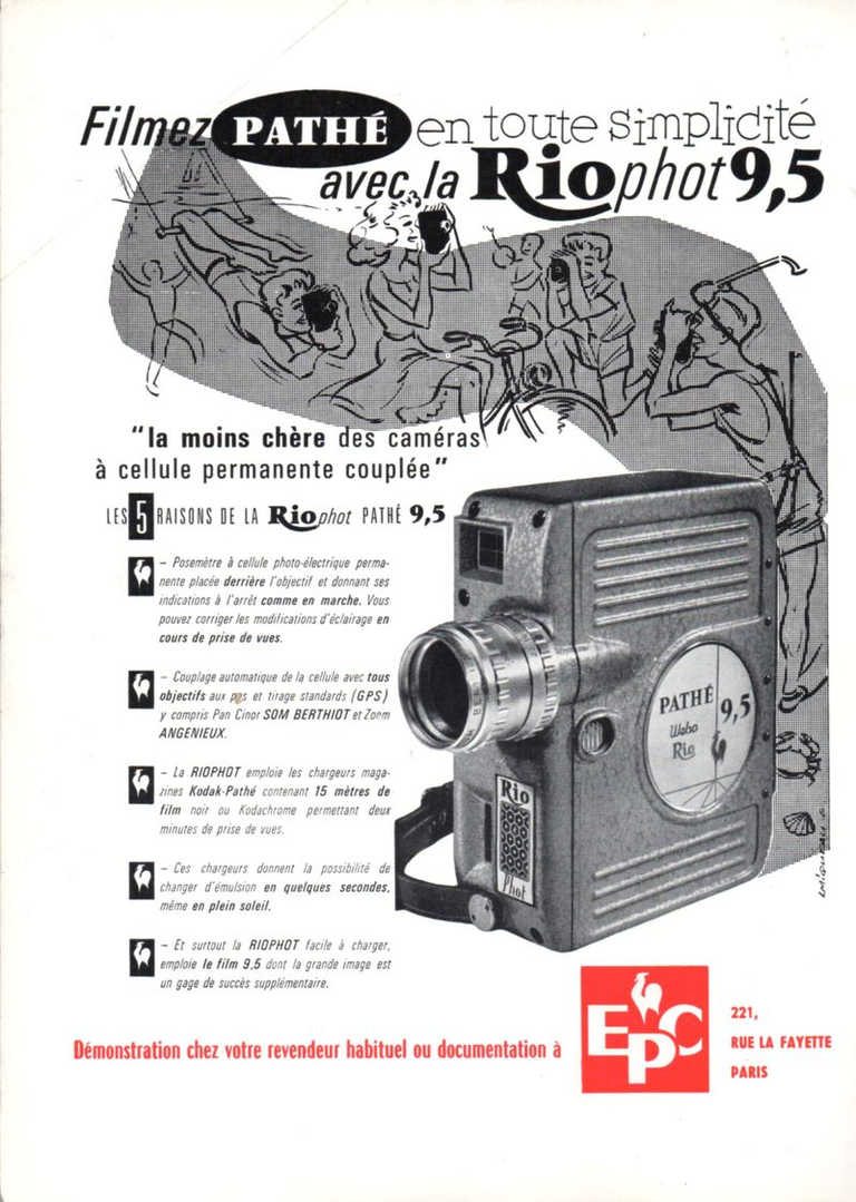 E.P.C. - caméra Riophot 9,5 mm - février 1963 - Photo-Cinéma