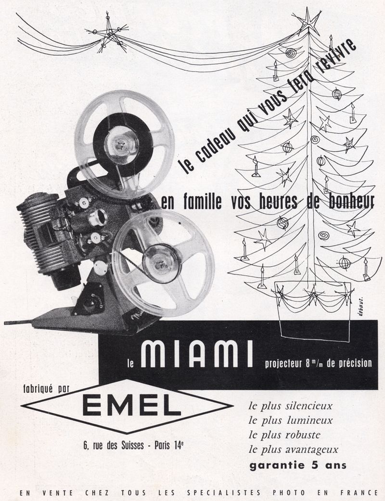 Emel - projecteur 8 mm Miami - 1956