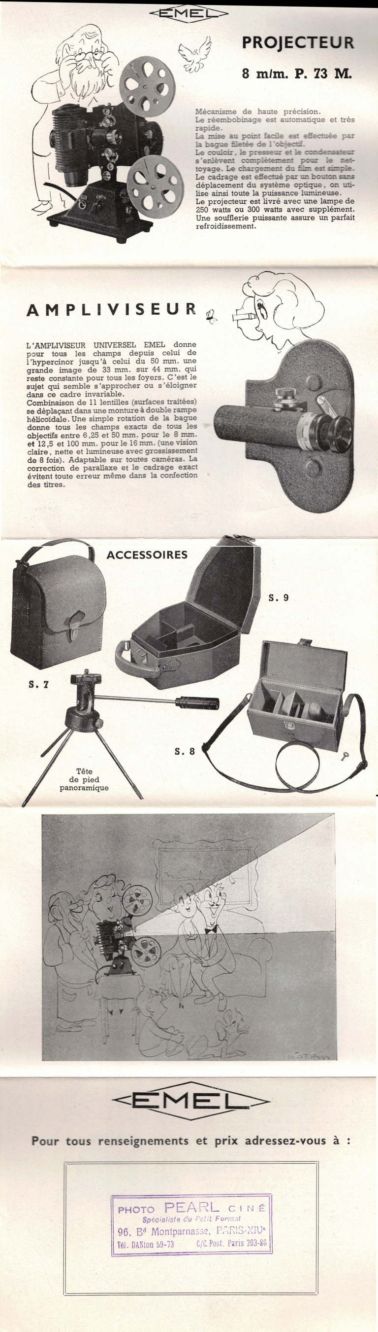 Emel - Projecteur 8 mm P.73 - Ampliviseur - 1950 - verso