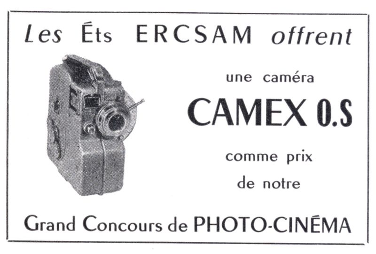 ERCSAM - caméra Camex OS - 1959