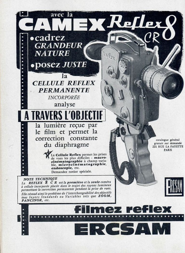 ERCSAM - caméra Camex Reflex 8 CR 8 mm - mars 1961 - Photo-Cinéma