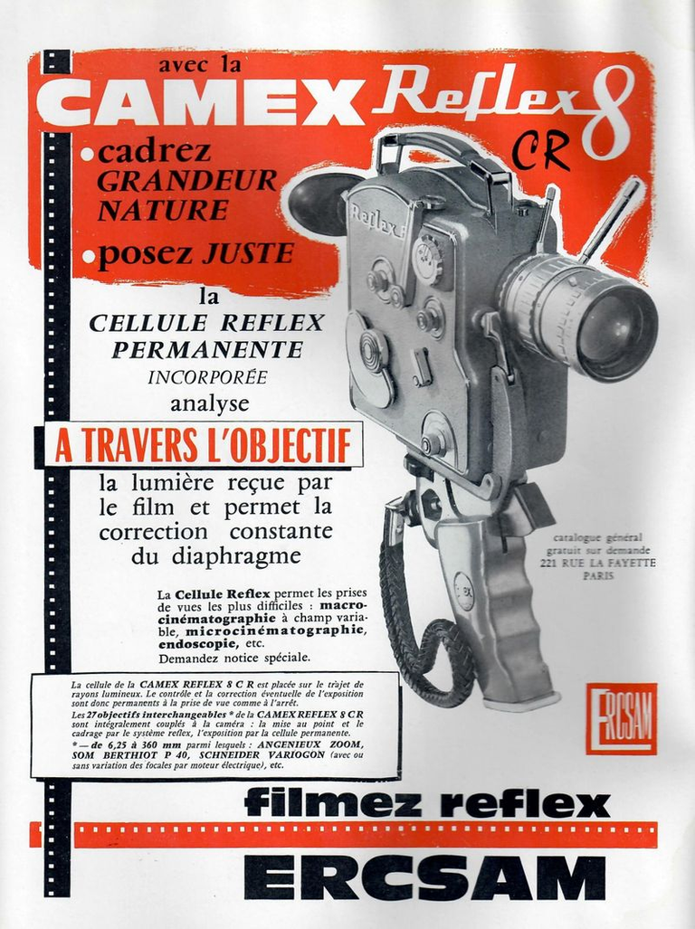 ERCSAM - caméra Camex Reflex 8 CR 8 mm - avril 1962 - Photo-CinémaERCSAM - caméra Camex Reflex 8 CR 8 mm - mai 1961 - Photo-Cinéma