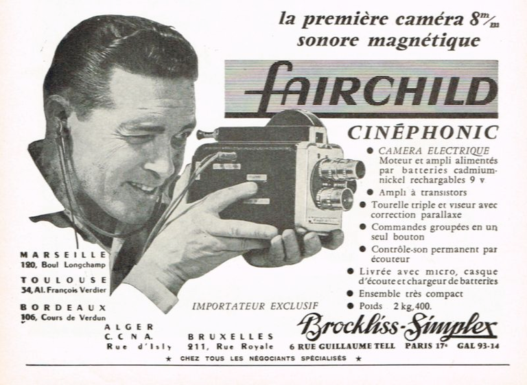 Fairchild - Cinéphonic 8 mm sonore - mai 1965 - Photo-Cinéma