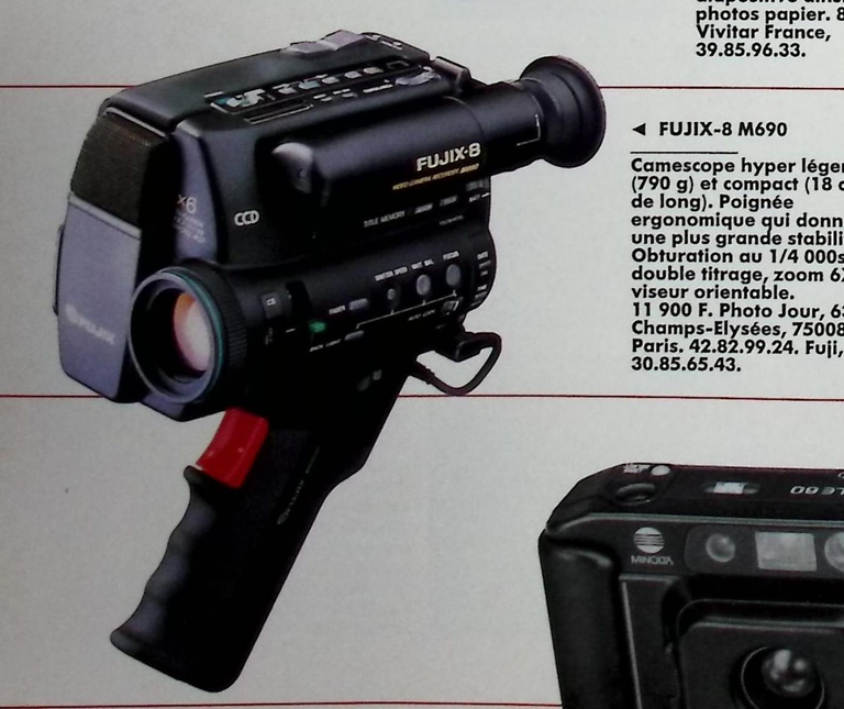 Fuji caméscope Fujix8 M690 - Photo - novembre 1989
