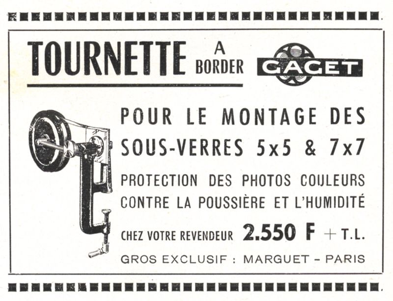 Gaget - tournette à border - Marguet - 1956