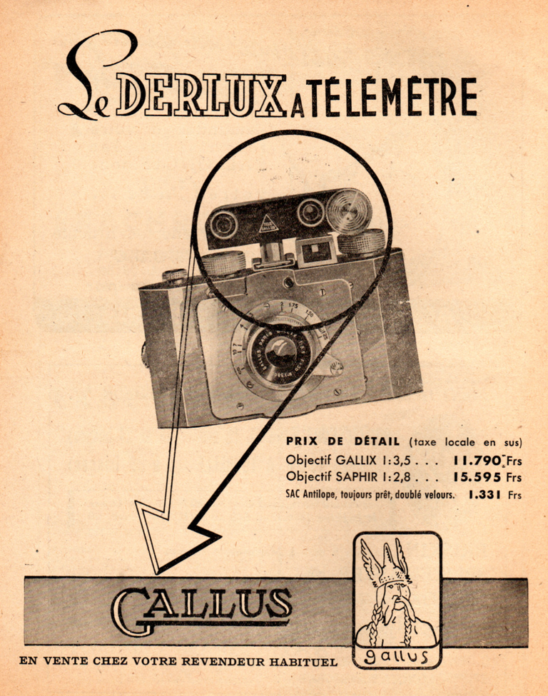 Gallus Derlux à télémètre - septembre 1947