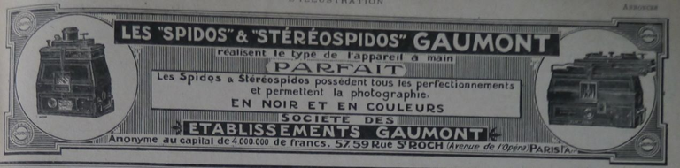 Gaumont Spido et Stéréo-Spido - 10 janvier 1914