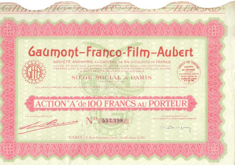 Gaumont-Franco-Film-Aubert - Action - juin 1930
