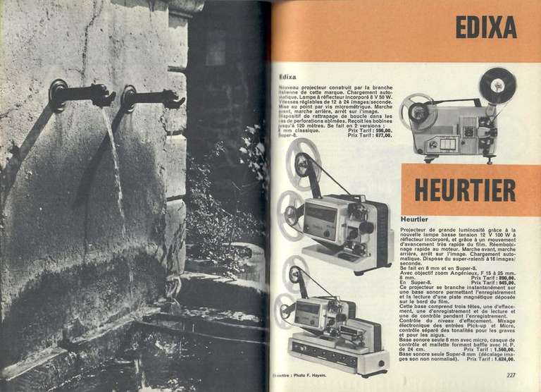 Heurtier projecteur P 6-24 - 1966 - Cinéphotoguide