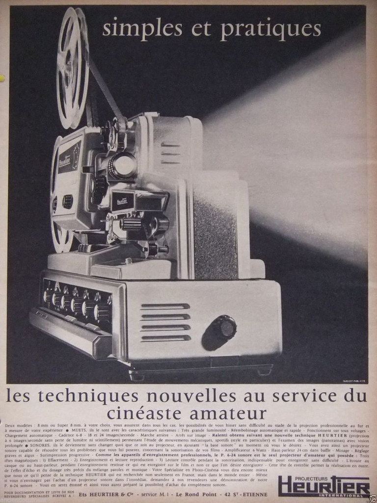 Heurtier Projecteur  P 6-24 - 1966 - Publicité