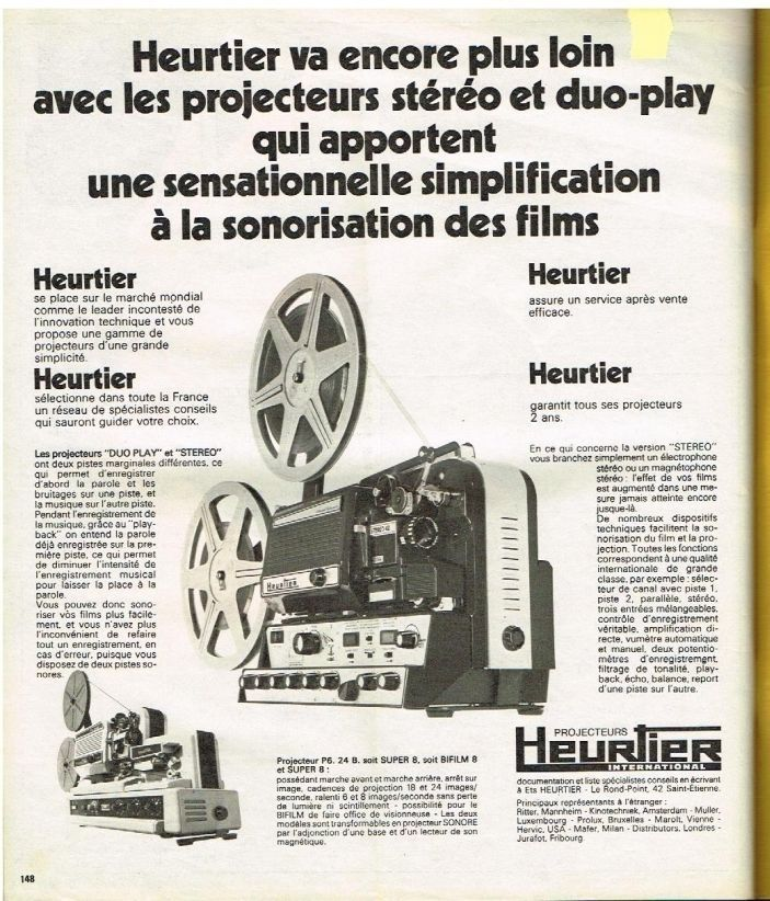 Heurtier projecteurs P 6_24 B, ST 42 - avril 1973 Photo-Cinéma