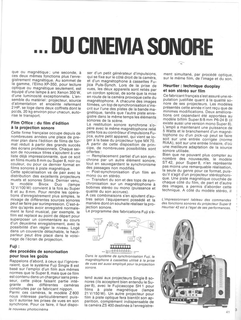 Heurtier projecteurs P 6_24 B, ST 42 - janvier 1974 Photo-Cinéma page 1