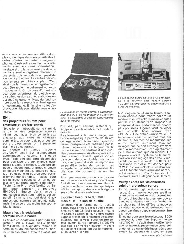 Heurtier projecteurs P 6_24 B, ST 42 - janvier 1974 Photo-Cinéma page 2
