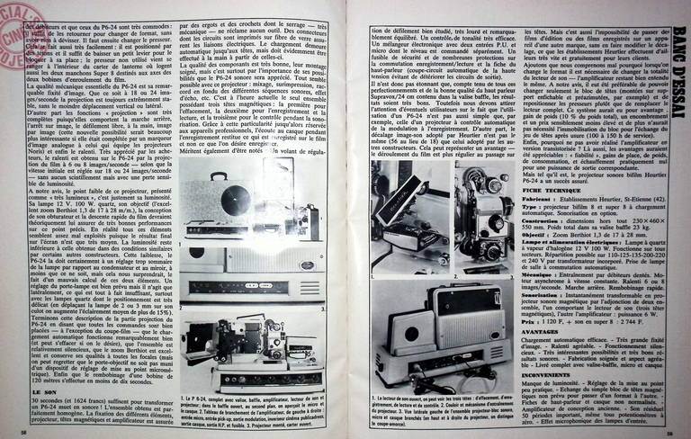 Heurtier projecteur P 6-24 - octobre 1967 - Photo
