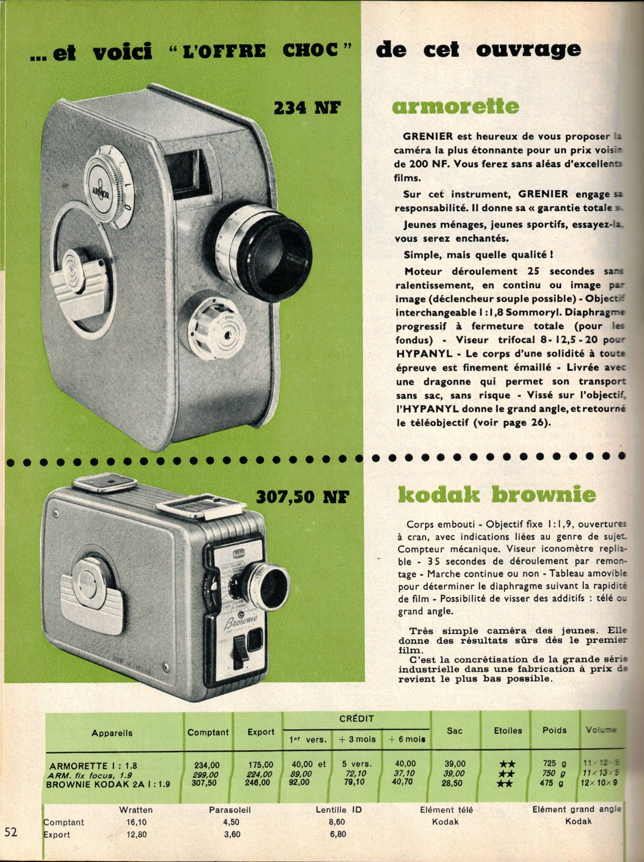 Kodak Brownie - Catalogue Grenier 1960