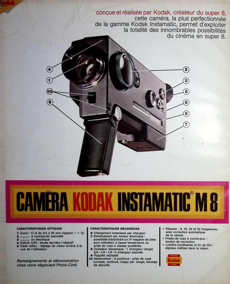 Kodak caméra Instamatic M8 - Photo - avril 1968