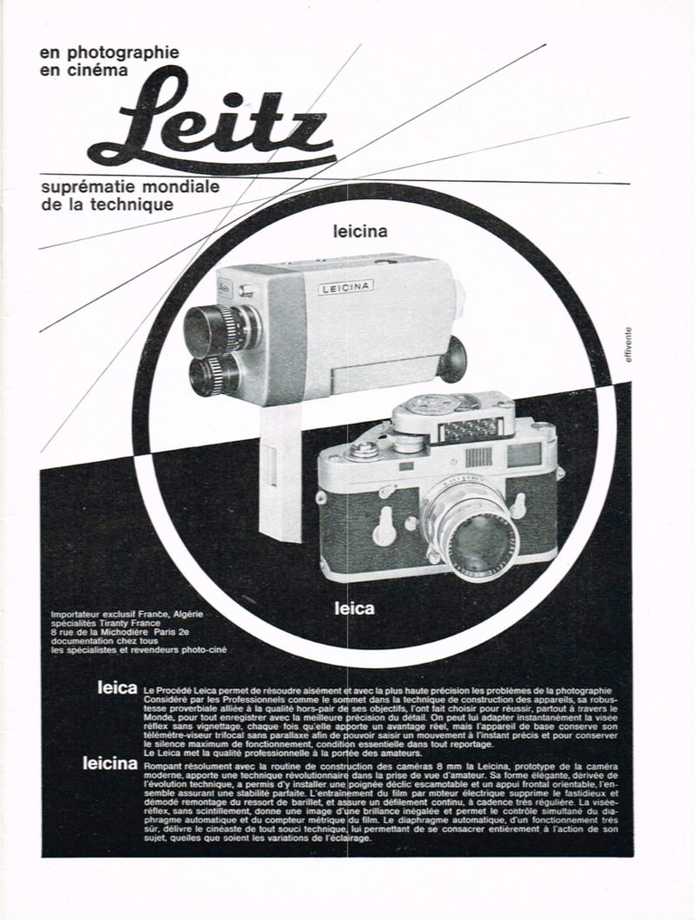 Leitz caméra Leicina et Leica M - février 1962 - Photo Cinéma