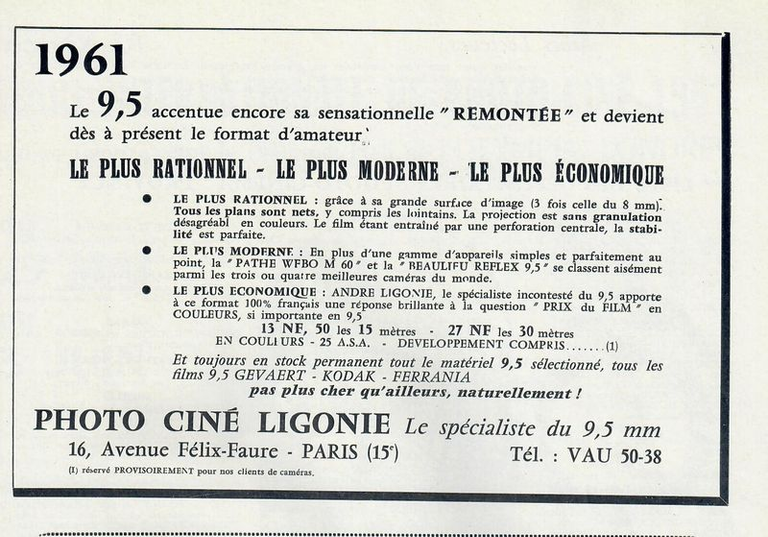Ligonie - avril 1961 - Photo Cinéma