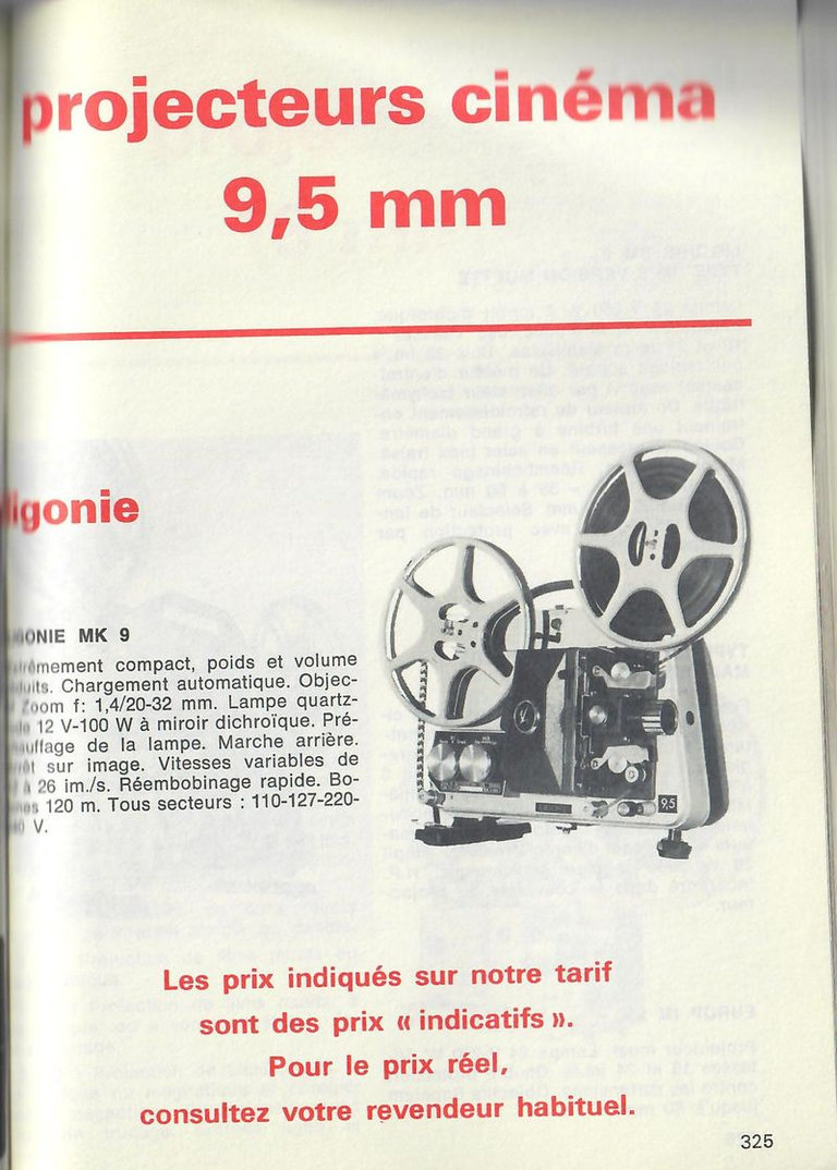 Projecteur MK 9 - 1978 - Cinéphotoguide